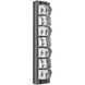 Tessera LED 24.8 inch Argento Grey Outdoor Sconce in 3000K LED, Facet Cast, Medium