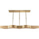 Kelly Wearstler Avant 5 Light 60 inch Antique-Burnished Brass Linear Pendant Ceiling Light, Large