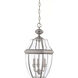 Lancaster 3 Light 11.75 inch Antique Brushed Nickel Outdoor Pendant