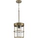 Burgess 1 Light 9.5 inch Aged Bronze Mini-pendant Ceiling Light, Design Series