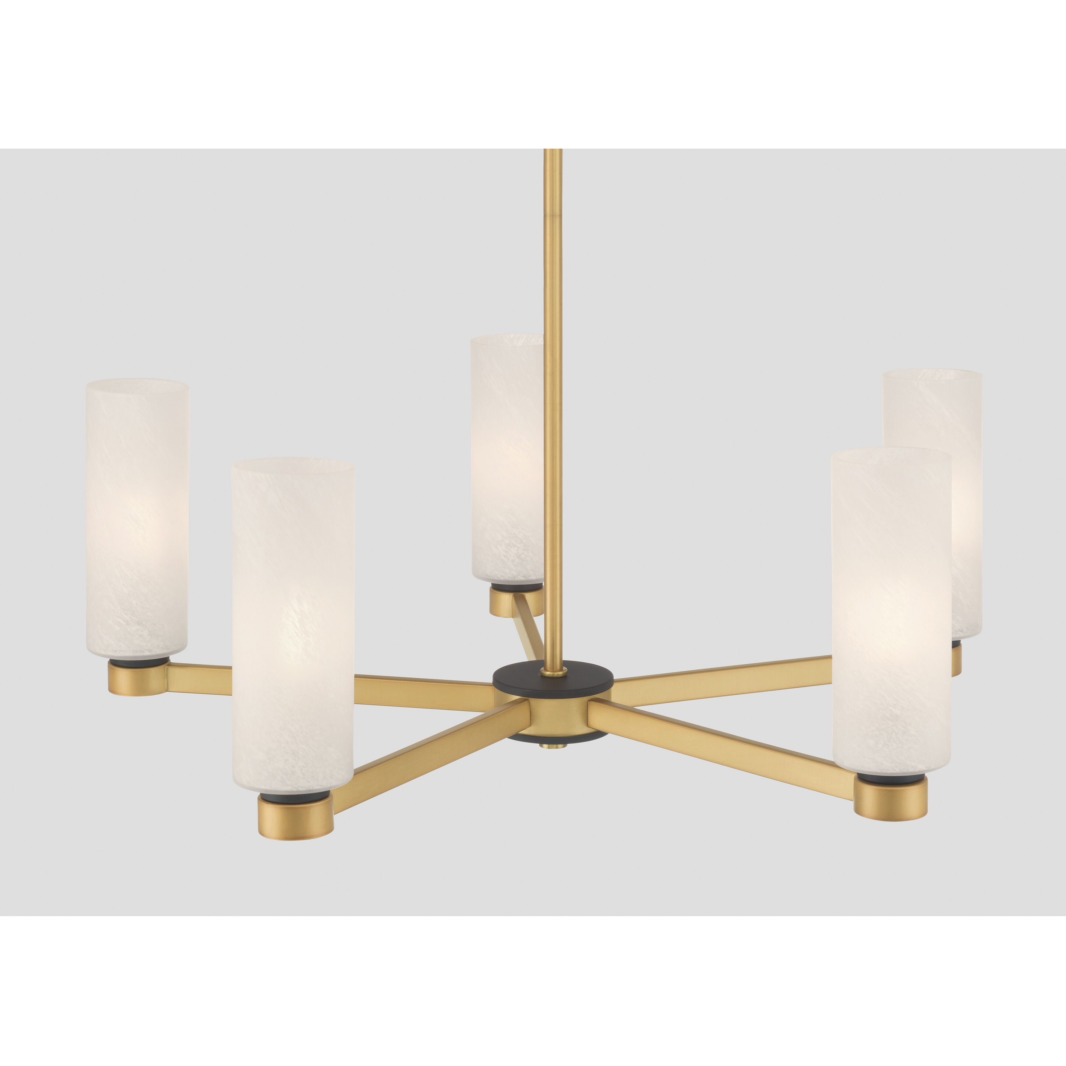 Wexmere 5 Light 26 inch Legacy Brass and Dark Matte Black Chandelier Ceiling Light
