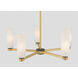 Wexmere 5 Light 26 inch Legacy Brass and Dark Matte Black Chandelier Ceiling Light