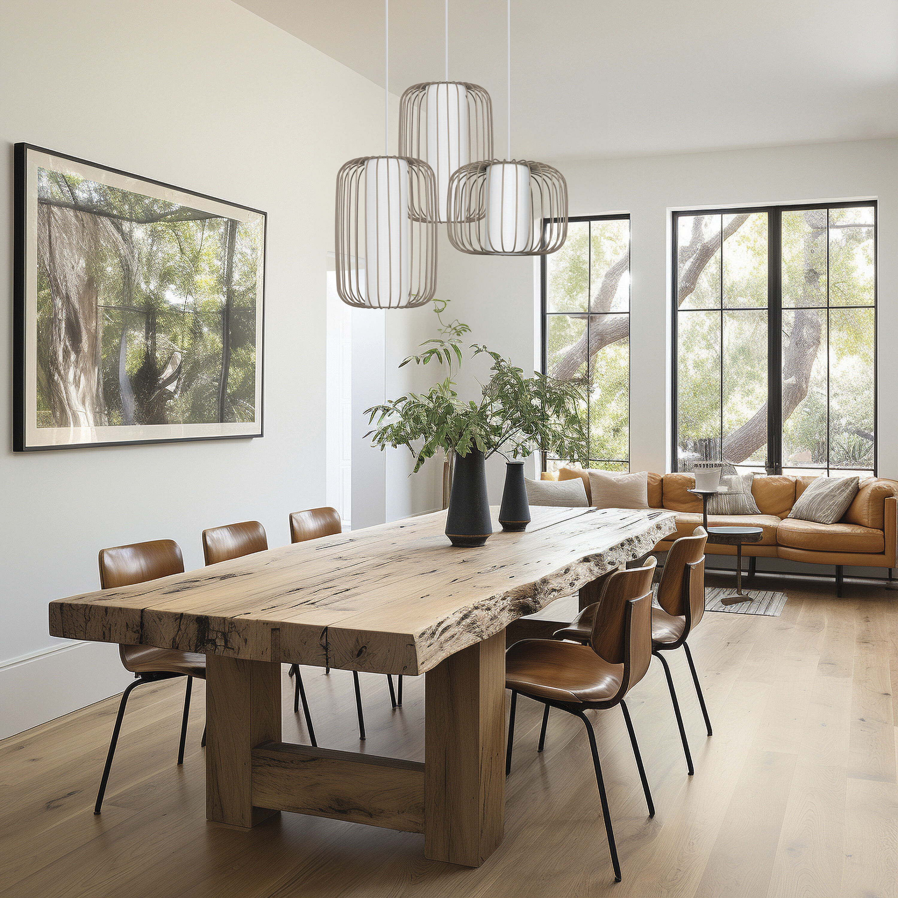 Terrarosa 1 Light 11.14 inch Light Sand Pendant Ceiling Light