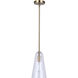 Luisa 1 Light 5.88 inch Gold Pendant Ceiling Light