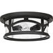 Marblehead 2 Light 13 inch Mystic Black Outdoor Flush Mount