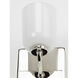 Moore 1 Light 4.75 inch Polished Nickel Bath Vanity Wall Light
