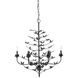Blooming 12 Light 30 inch Black Chandelier Ceiling Light
