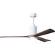 Atlas Patricia-3 60 inch Gloss White with Walnut Tone Blades Ceiling Fan, Atlas