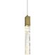 Aurora 1 Light 5 inch Satin Gold Pendant Ceiling Light