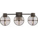 Chapman & Myers Gracie LED 24.5 inch Bronze Triple Bath Sconce Wall Light