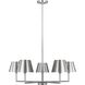Drew & Jonathan Ender 5 Light 32.63 inch Brushed Nickel Chandelier Ceiling Light, Medium