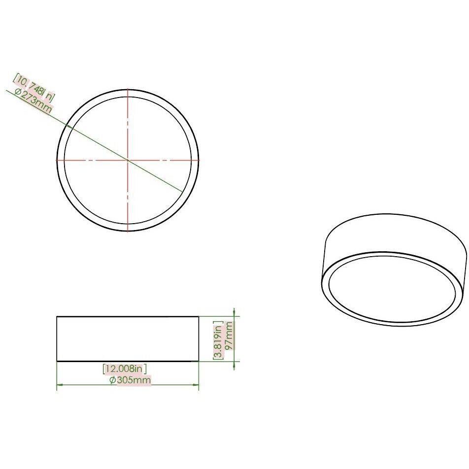 Coronado LED 12.25 inch Modern Gold Flush Mount Ceiling Light