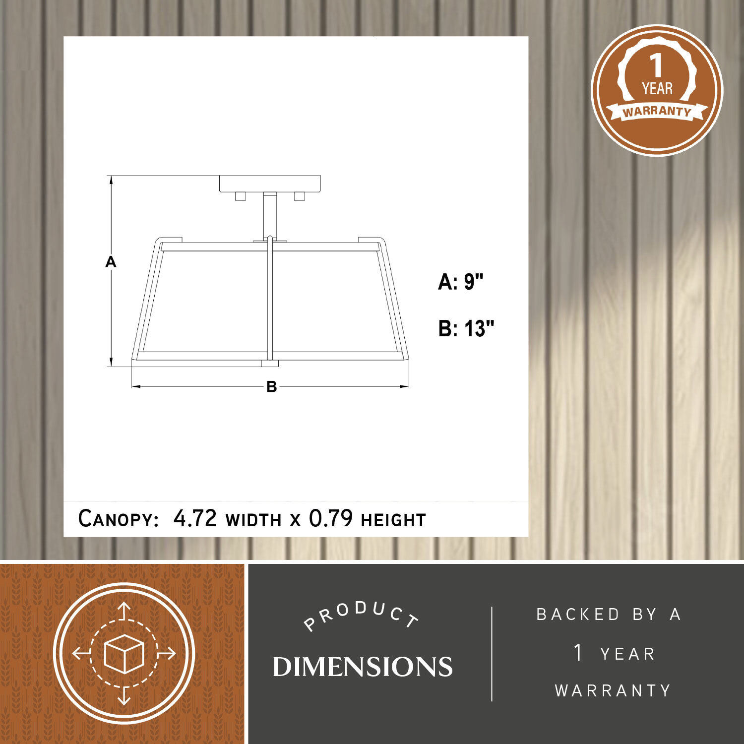 Marion 2 Light 13 inch Matte Black Semi-Flush Mount Ceiling Light