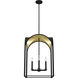 Dukestown 4 Light 19 inch Natural Iron Pendant Ceiling Light