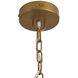Bilal 6 Light 52 inch Eucalyptus Stain and Antique Brass Chandelier Ceiling Light