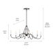 Homestead Freesia 8 Light 20 inch Anvil Iron Chandelier Linear Ceiling Light