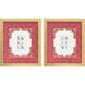 Mahjong Pink and Blue and Green and Multi Framed Art