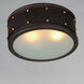 Trestle 2 Light 13 inch Oil Rubbed Bronze/Antique Brass Flush Mount Ceiling Light