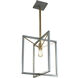 New Traditional 1 Light Silver and Spartina Gold Pendant Ceiling Light