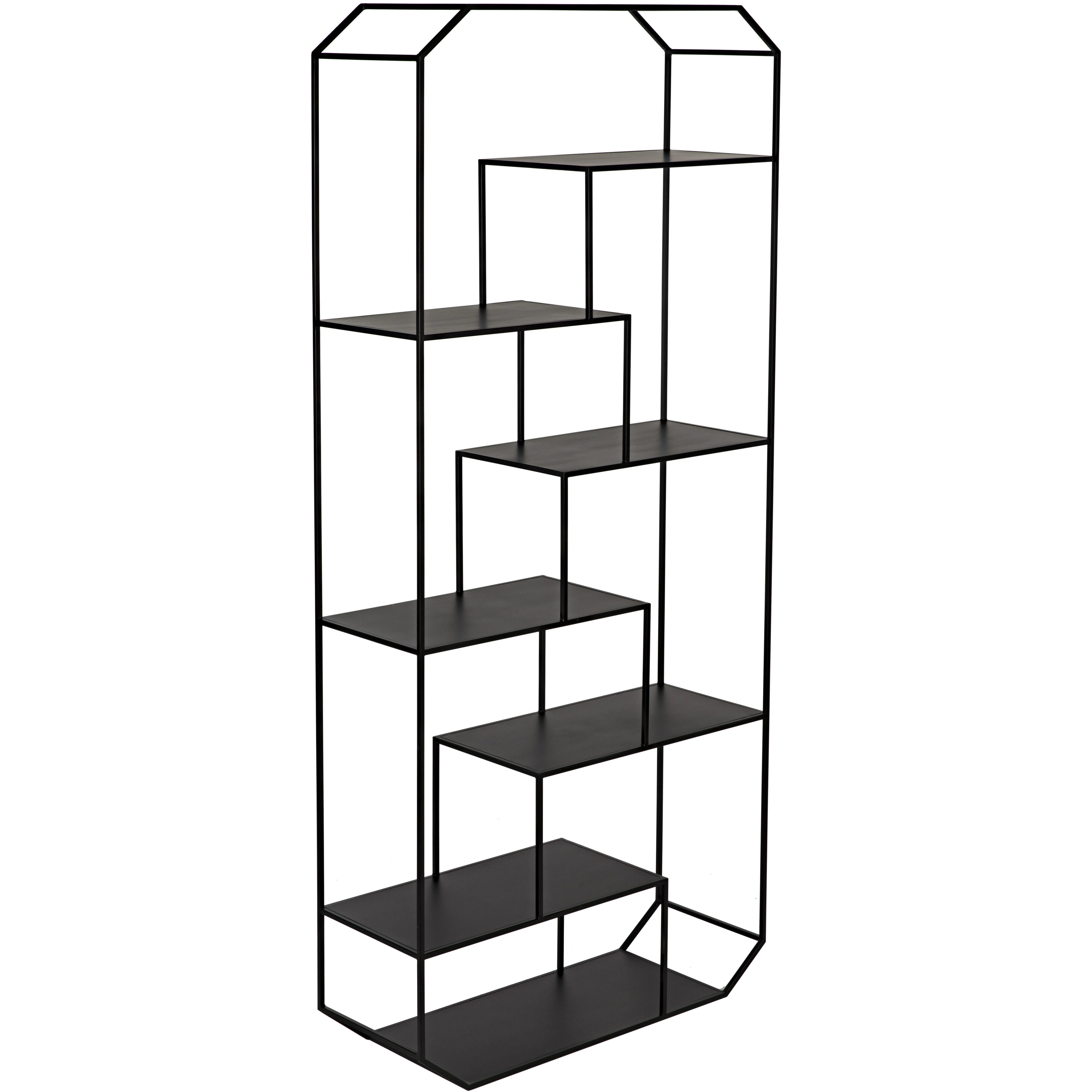Marquise Matte Black Bookcase