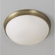 Hansen 2 Light 12.5 inch Aged Brass Flush Mount Ceiling Light
