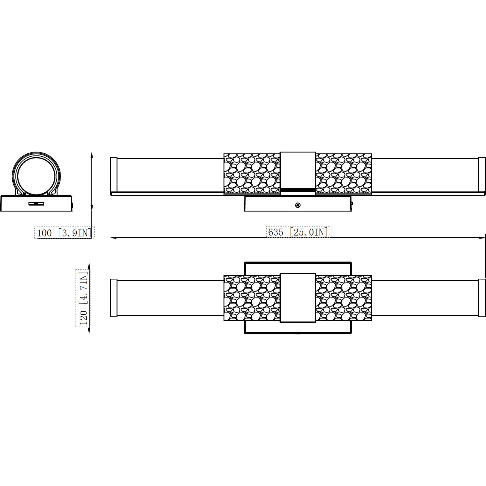 Egon LED 25 inch Modern Gold Bath Vanity Light Wall Light