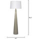 Alps 66.5 inch 150 watt Warm Grey Floor Lamp Portable Light, Inline