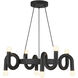 Alora Mood Sadie 8 Light 23.25 inch Matte Black Chandelier Ceiling Light