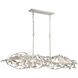 Broche 6 Light 50.5 inch Antique Silver Linear Chandelier Ceiling Light