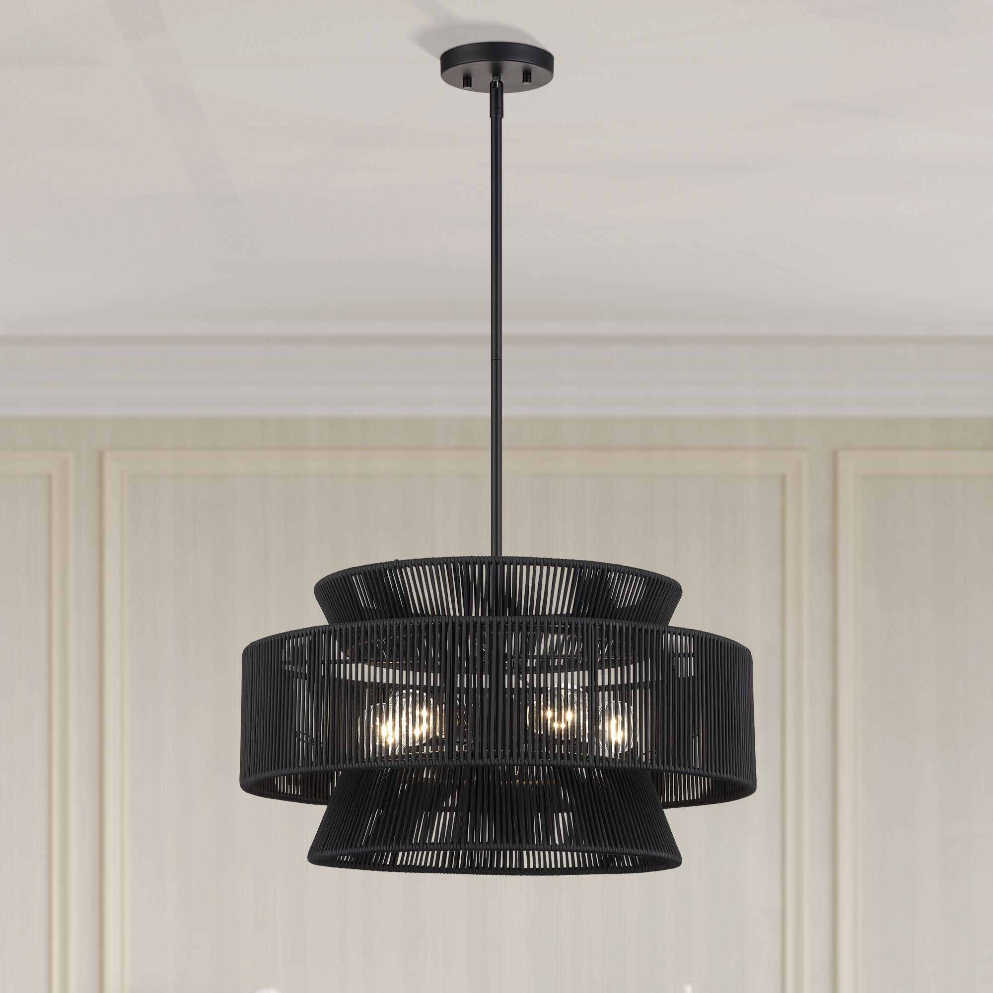 Florell 5 Light 22 inch Black Pendant Chandelier Ceiling Light