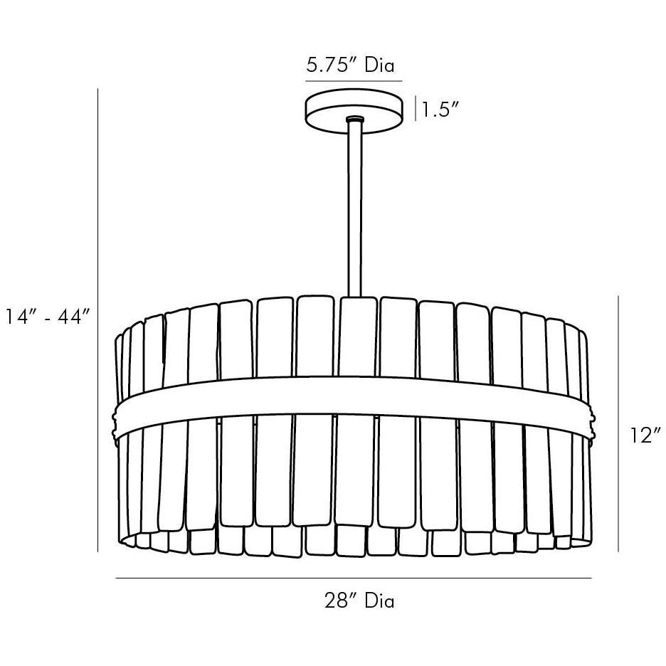 Sinclair 4 Light 28 inch Antique Brass Chandelier Ceiling Light