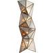 Geo-Gem 4 Light 9.5 inch Brass Antique Wall Sconce Wall Light