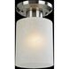 Cobalt 1 Light 5 inch Brushed Nickel Flush Mount Ceiling Light