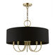 Huntington 5 Light 23 inch Antique Brass Pendant Chandelier Ceiling Light