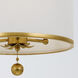 Broche 3 Light 14 inch Antique Gold Semi Flush Ceiling Light