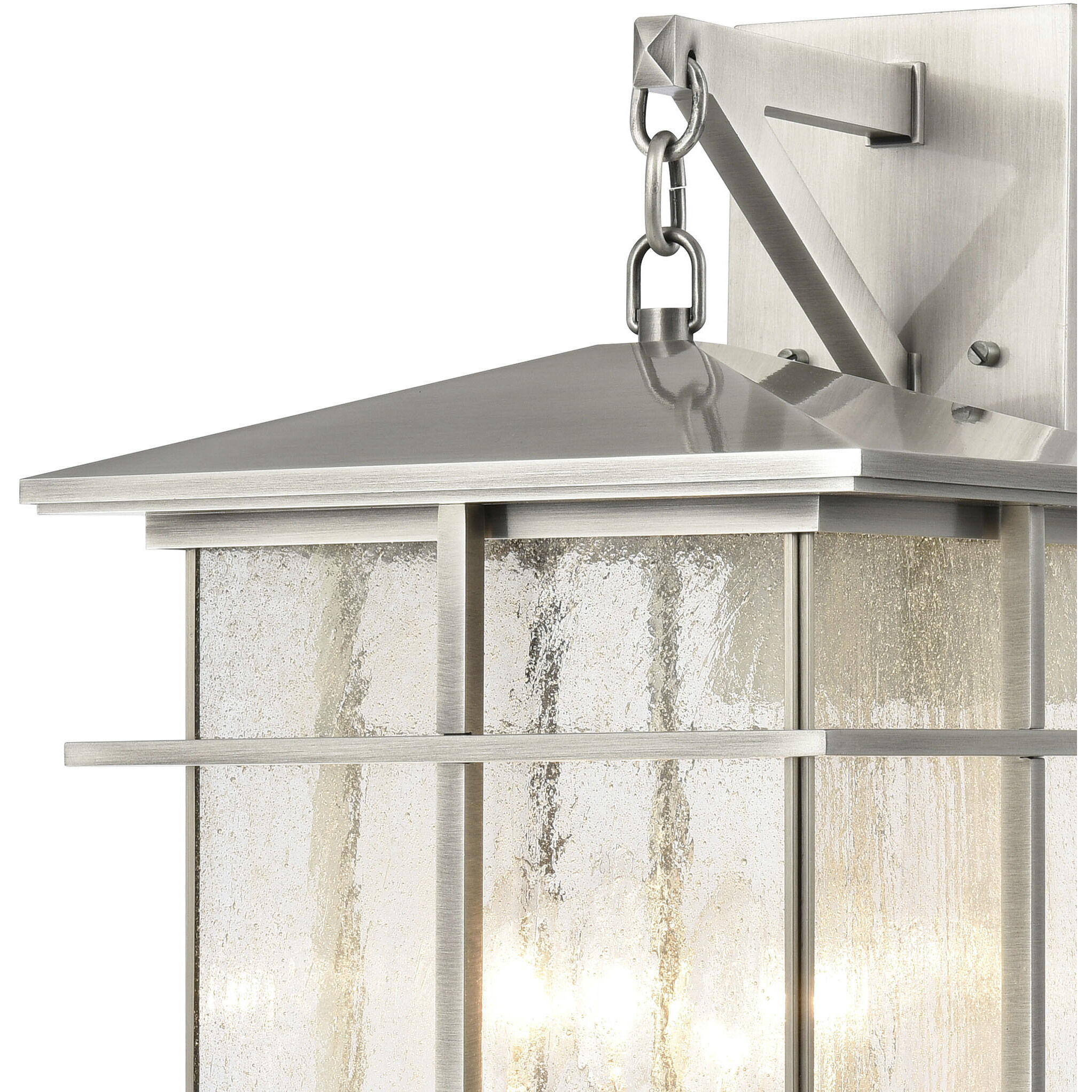 Oak Park 4 Light 20 inch Antique Brushed Aluminum Outdoor Wall Sconce