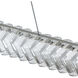 Chevron LED 47.24 inch Brushed Nickel Linear Island Pendant Ceiling Light