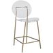 Sandy 39.75 inch Antique Gold / Clear Acrylic Bar Counter Stool