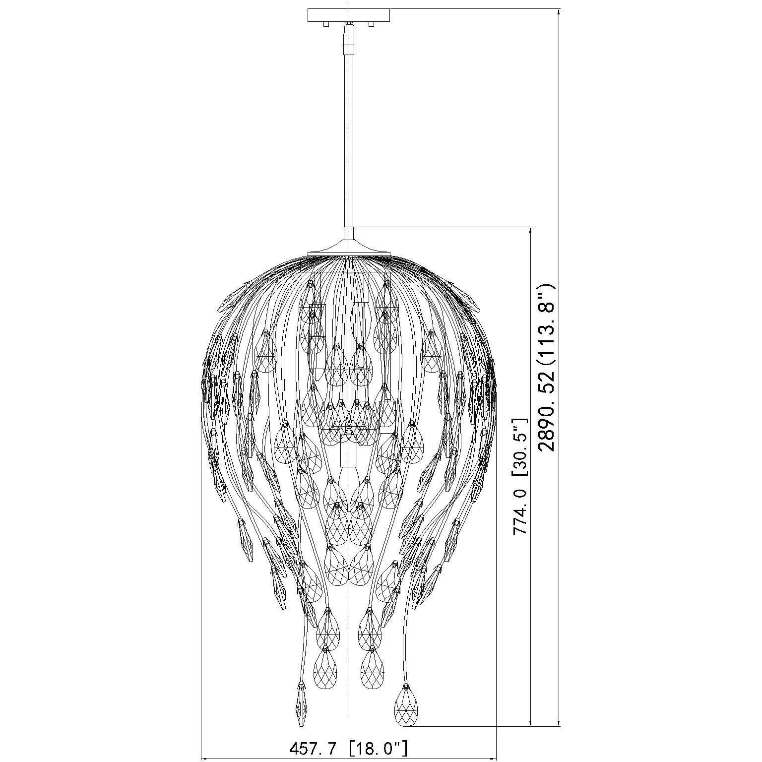 Gabriella 6 Light 18 inch Modern Gold Pendant Ceiling Light