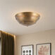 Overland 3 Light 18.13 inch Vintage Brass Flush Mount Ceiling Light