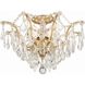 Filmore 5 Light 19 inch Antique Gold Flush Ceiling Light in Clear Swarovski Strass