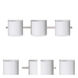 Pogo 3 Light 23 inch Satin Nickel Vanity Lighting Wall Light in Halogen, White/Inner Silver Foil Glass