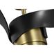 Insigna 60 inch Vintage Brass with Matte Black Blades Ceiling Fan