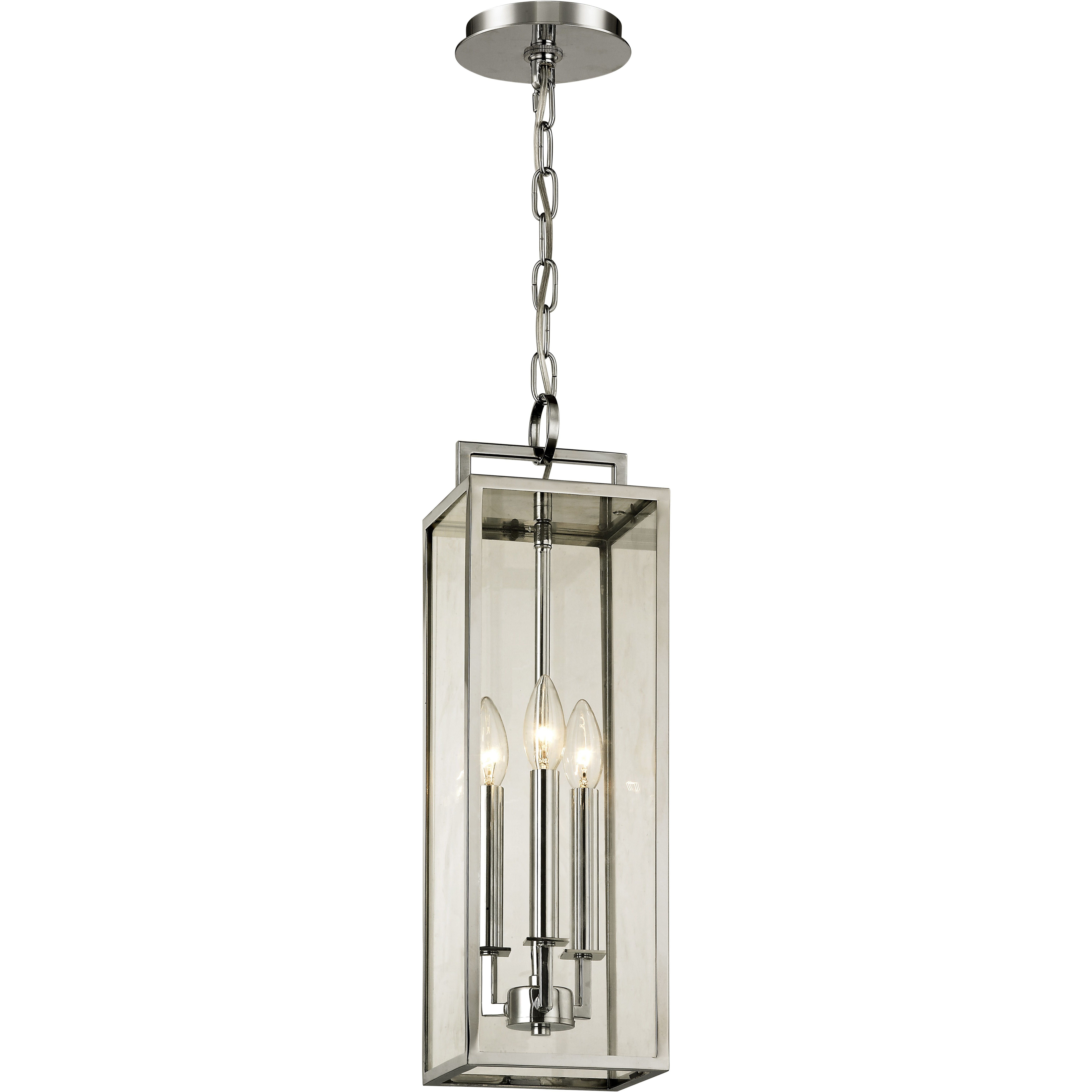 Beckham 3 Light 6 inch Polished Stainless Outdoor Pendant