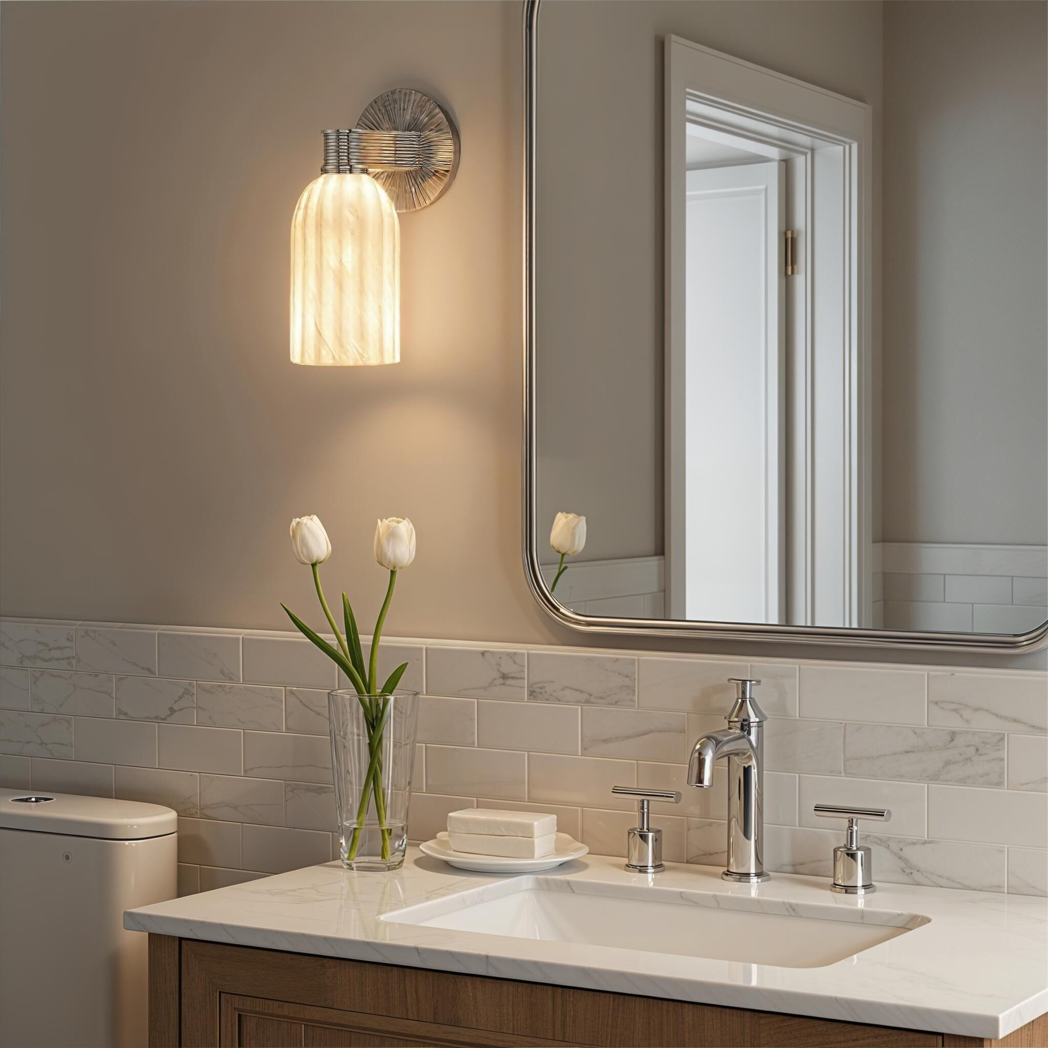 Lotus Bath Sconce Wall Light