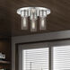 Carson 3 Light 14 inch Brushed Nickel Flush Mount Ceiling Light