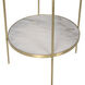 Rivoli 30 X 25 inch Antique Brass Side Table