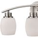 Casual Mission 3 Light 20 inch Brushed Nickel Vanity Light Wall Light