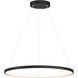 Anello LED 24 inch Matte Black Pendant Ceiling Light 