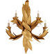 Apollo 4 Light 24 inch Contemporary Gold Leaf Wall Sconce Wall Light